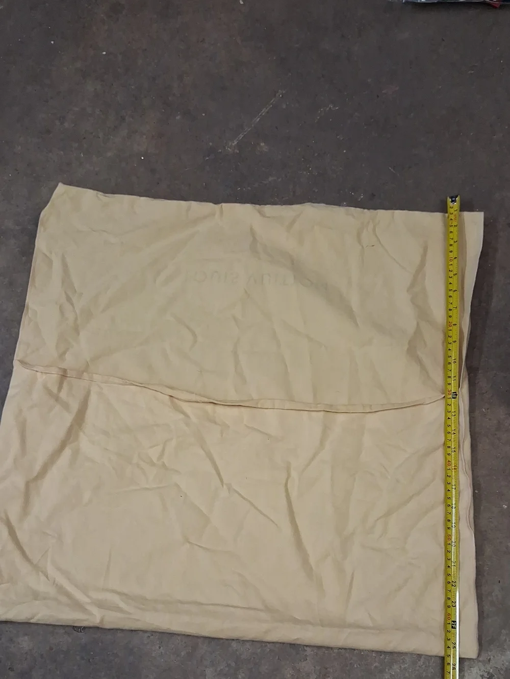 Louis Vuitton Beige Fold Over Storage Dust Bag